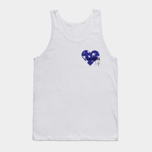 Nurse life blue hart design Tank Top